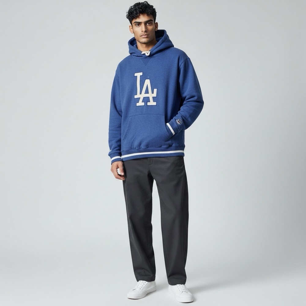 Mitchell & Ness LA Los Angeles Dodgers Cooperstown Collection Hoodie Size Laarge - Picture 3 of 12